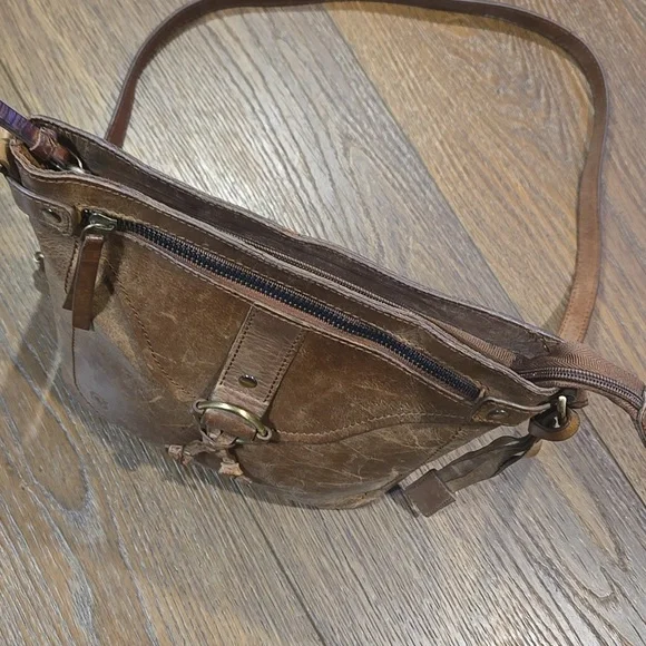 VINTAGE BORN BRITISH TAN SADDLE LEATHER CROSSBODY... #7514 - Picture 10 of 11